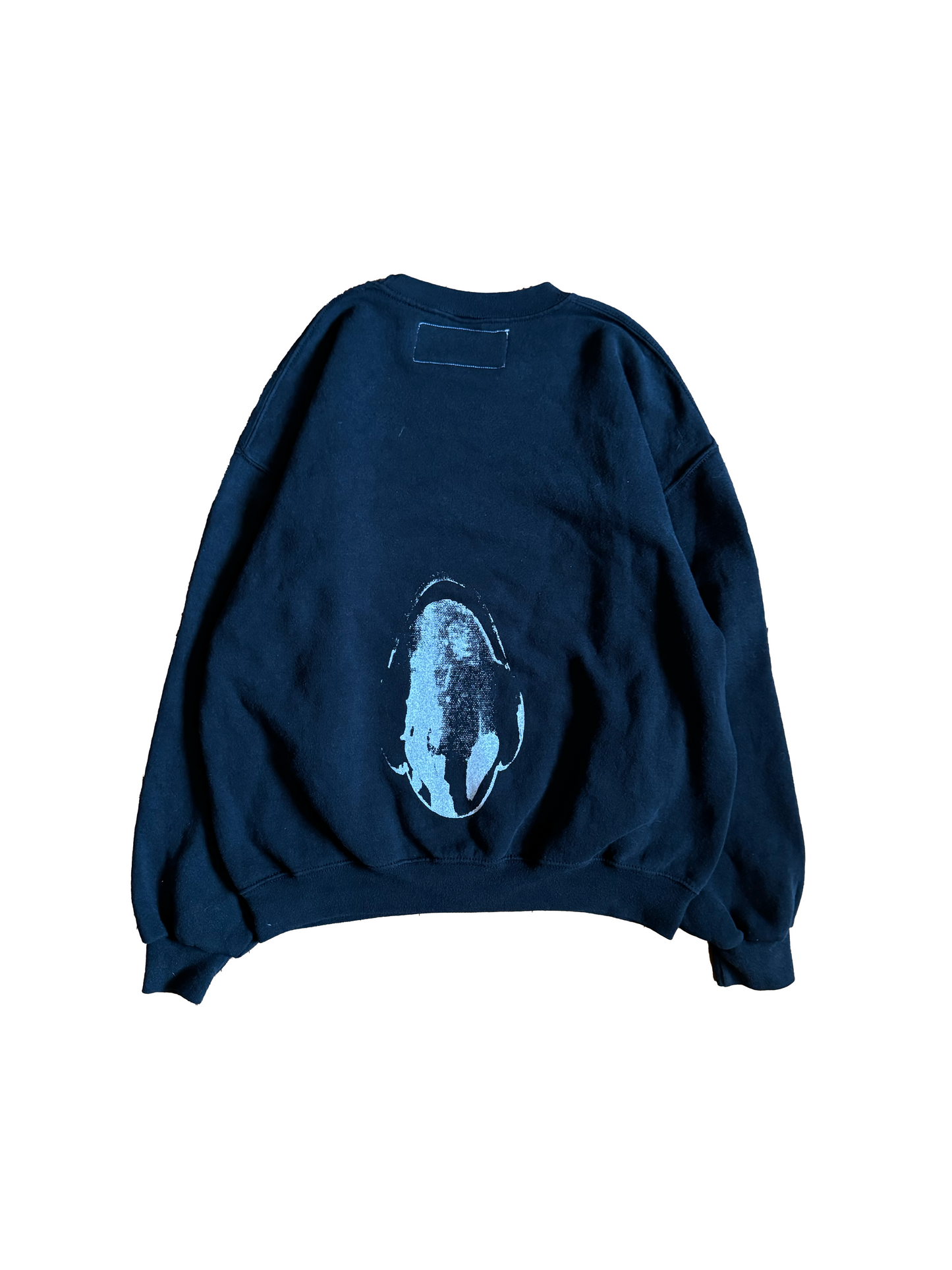 Black Double Print Crewneck