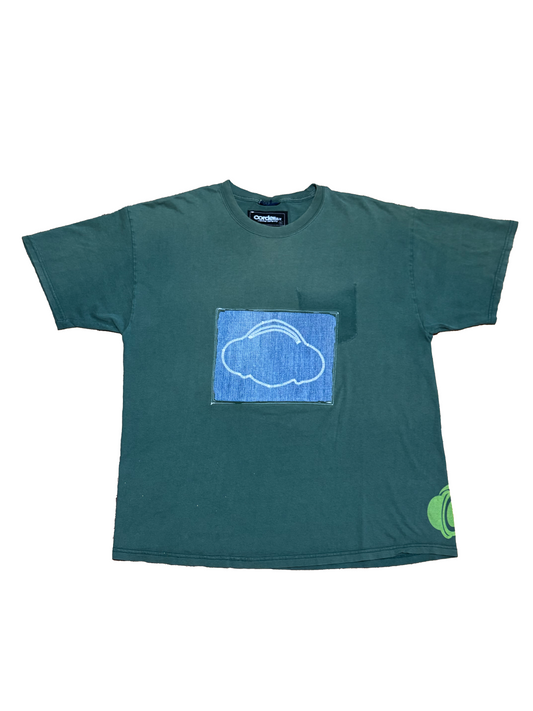 Ghost Pocket Denim Reverse Appliqué Patch Tee