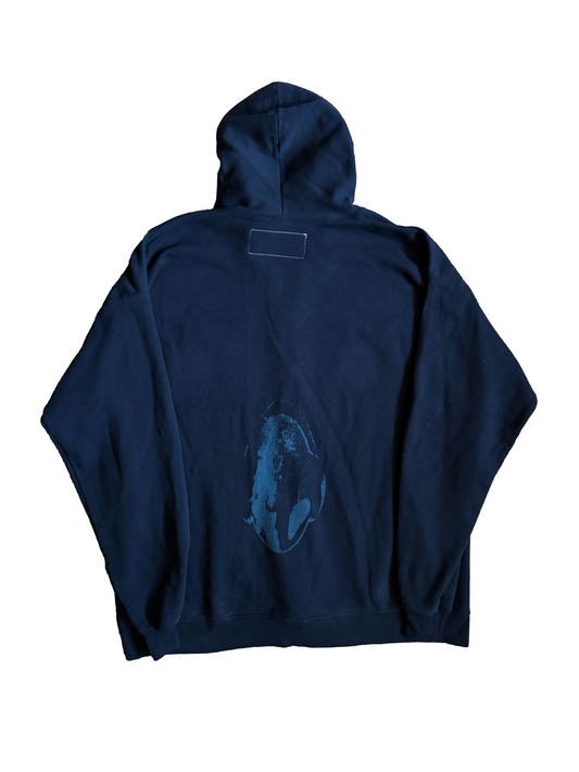 Black Embroidered "STARPATCH" Reverse Applique Zip Up